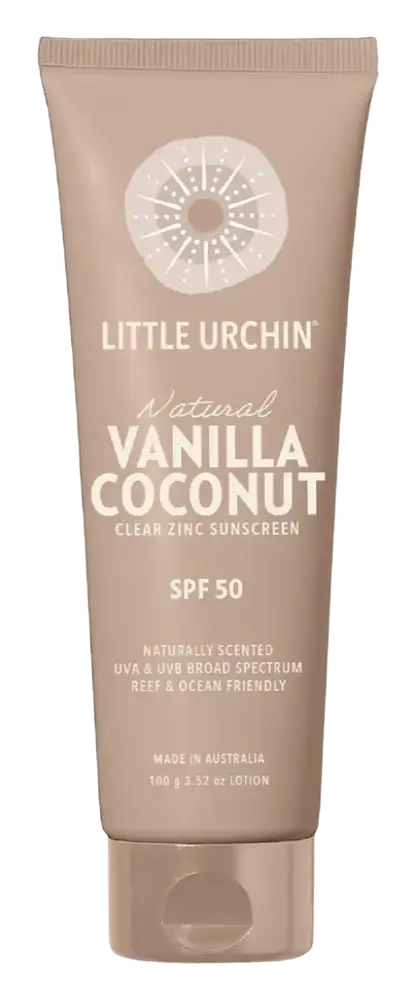 Little Urchin Natural Vanilla Coconut Clear Zinc Sunscreen SPF 50