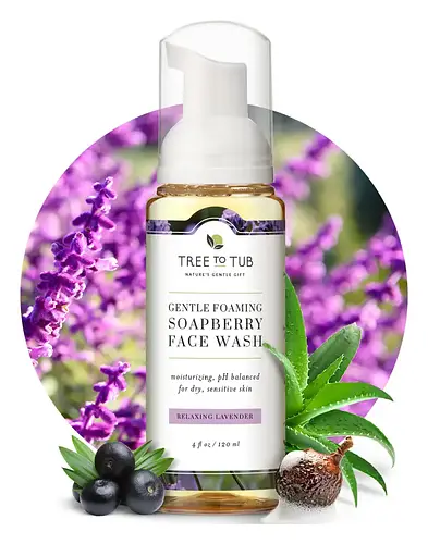 Tree to Tub Gentle Foaming Soapberry Face Wash Relaxing Lavender