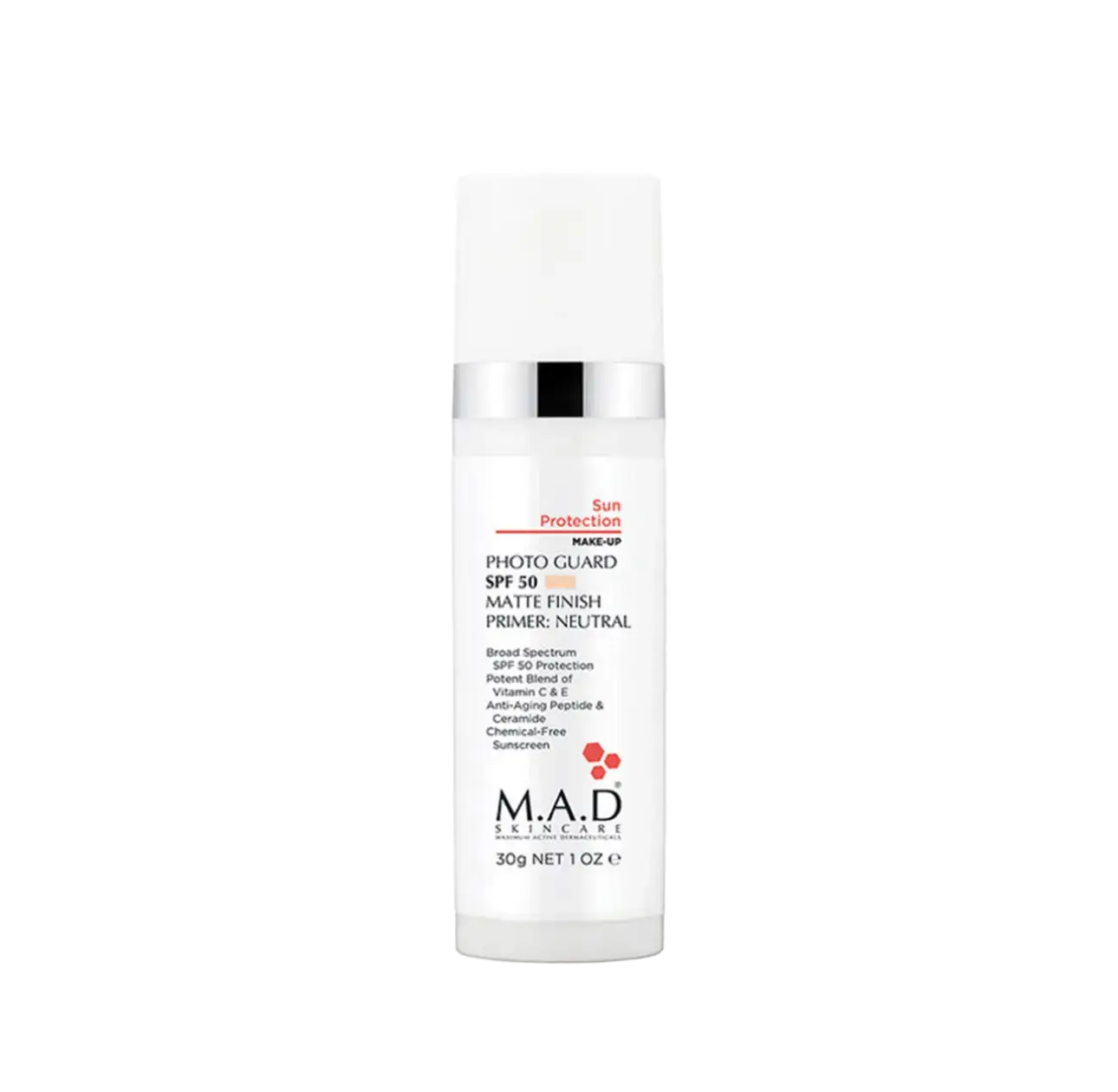 M.A.D Skincare Photo Guard SPF 50 Matte Finish Primer Neutral