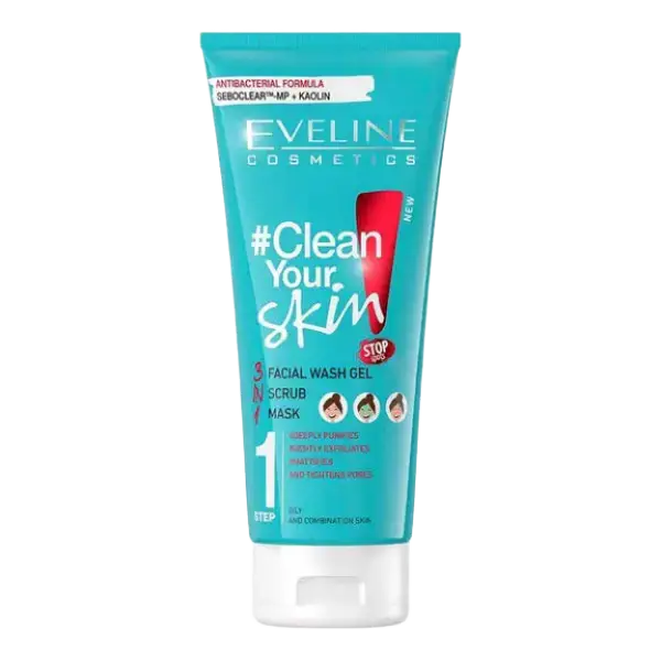 Eveline #Clean Your Skin Facial Wash Gel + Scrub + Mask