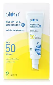 Plum Goodness 2% Niacinamide & Rice Water SPF 50 PA+++ Hybrid Sunscreen