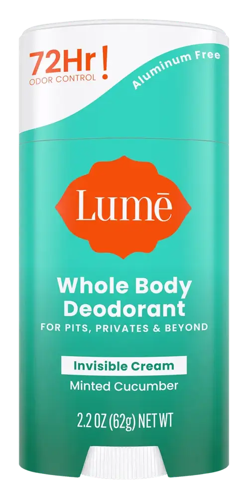 Lume Whole Body Deodorant Invisible Cream Stick Minted Cucumber