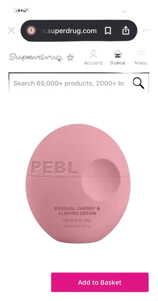 Pebl Sensual Cherry & Almond Cream Hair & Body Mist