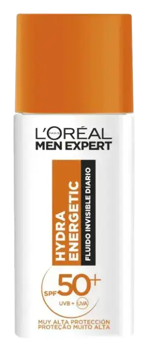 L'Oreal Men Expert Hydra Energetic Fluido Invisible Diario SPF 50+ Spain