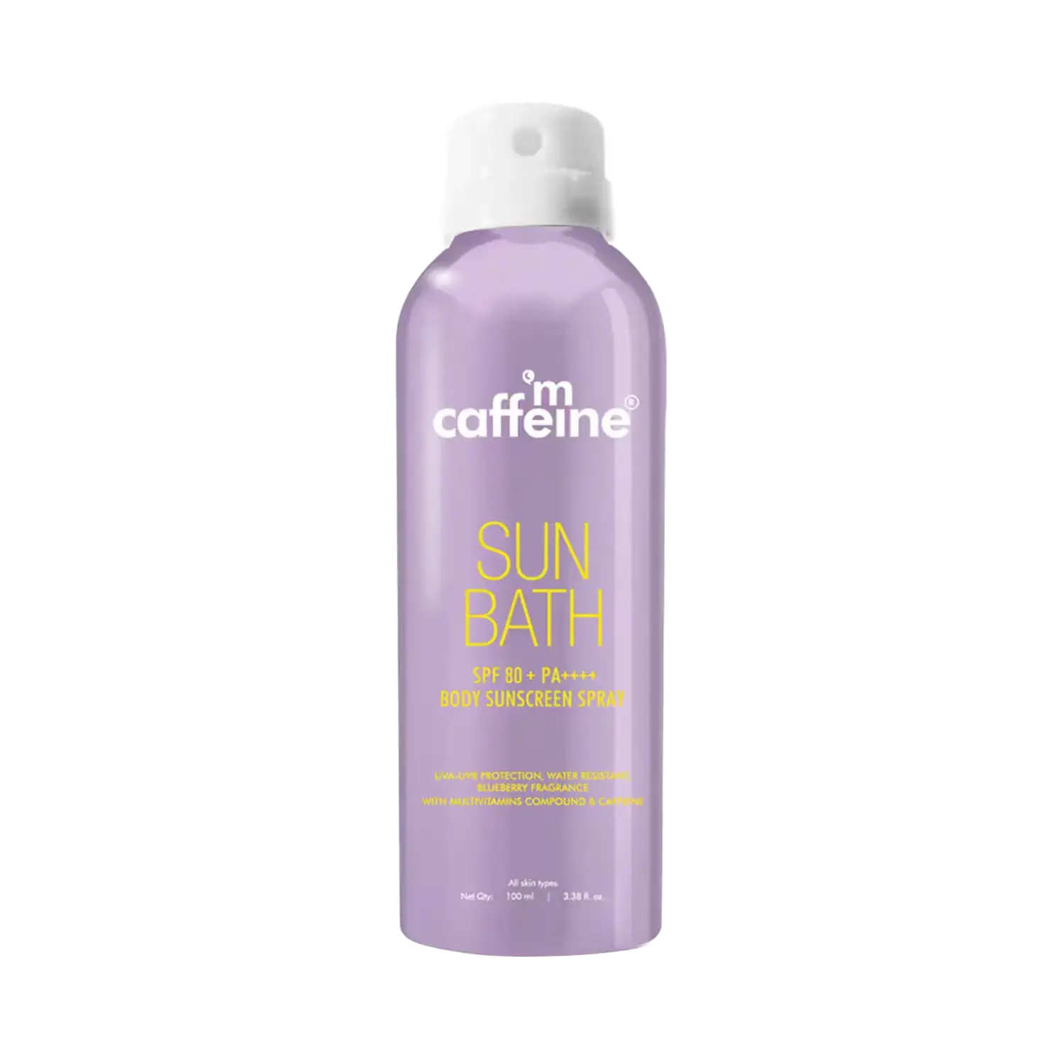 mCaffeine Sun Bath SPF 80+ PA++++ Body Suncreen Spray