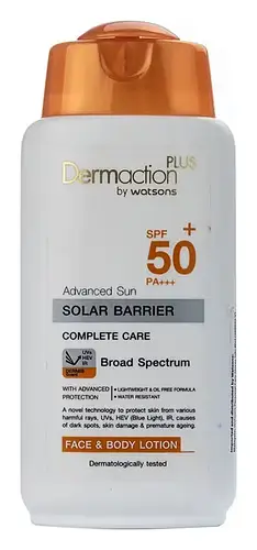Dermaction Plus by Watsons Advanced Sun Solar Barrier Complete Face & Body Lotion SPF 50+