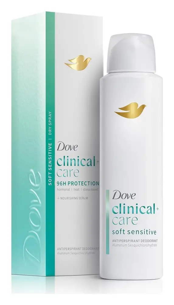 Dove Clinical + Care 96H Protection Soft Sensitive Dry Spray Antiperspirant Deodorant