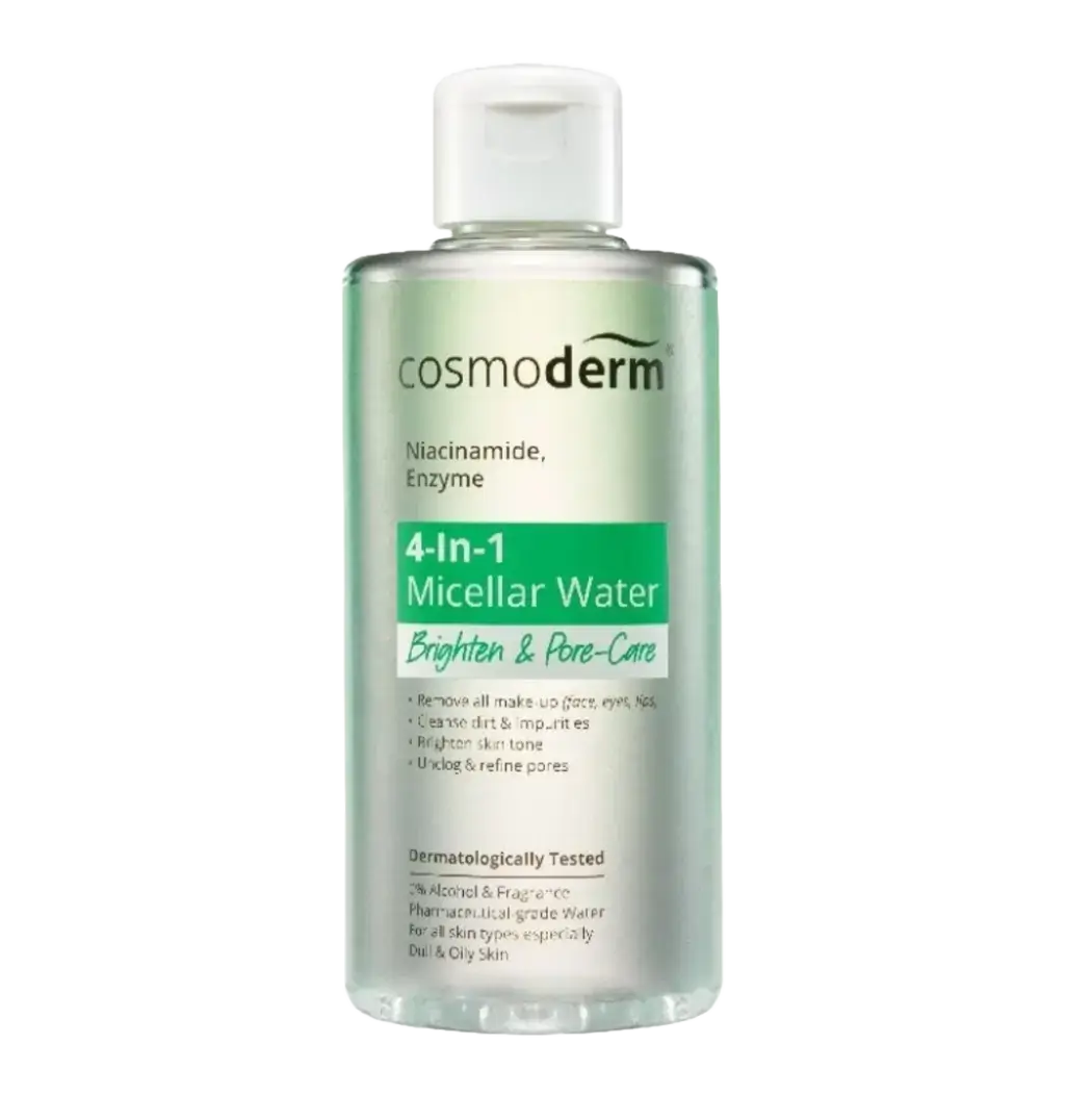 Cosmoderm 4-In-1 Micellar Water Brighten & Pore-Care