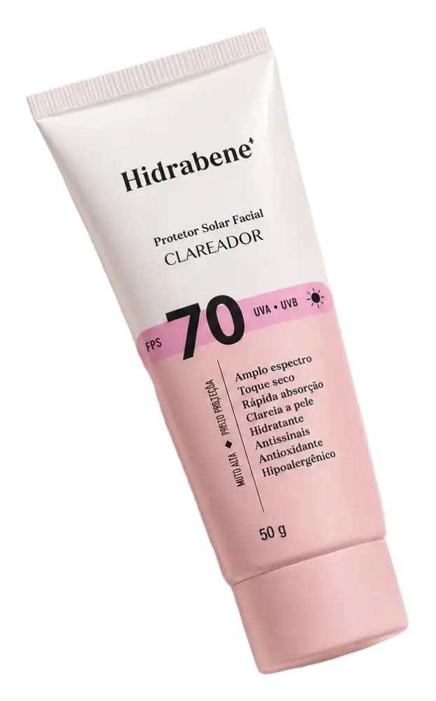 Hidrabene Protetor Solar Facial Clareador SPF 70