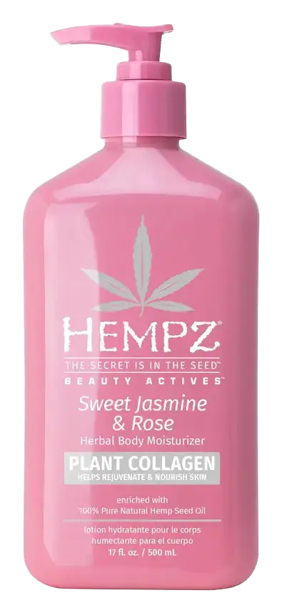 Hempz Beauty Actives Sweet Jasmine & Rose Collagen Infused Herbal Body Moisturizer