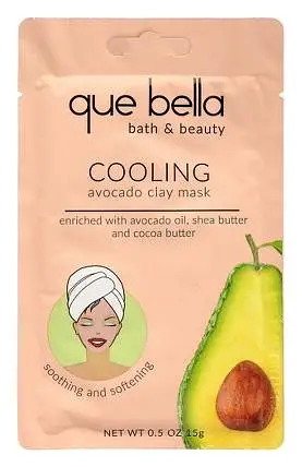 Que Bella Cooling Avocado Clay Mask Facial Treatment