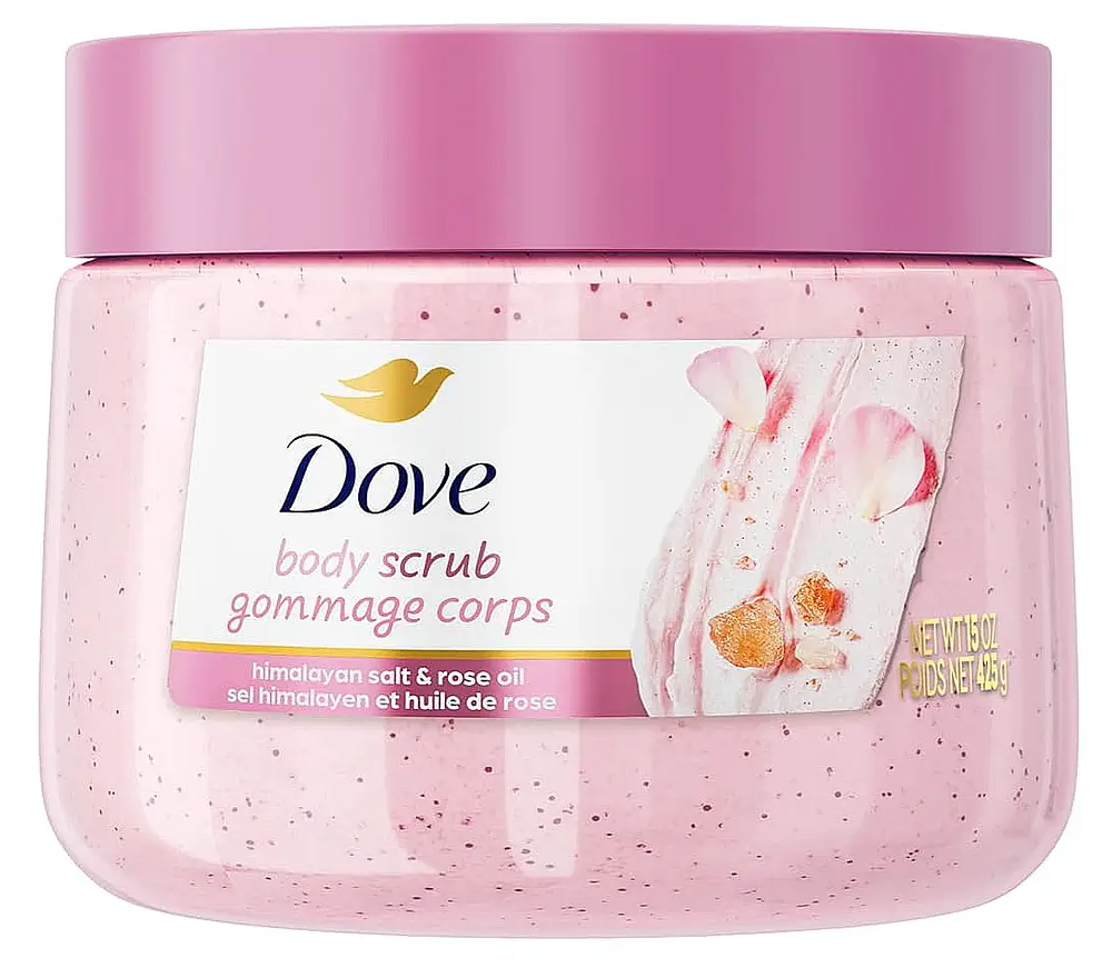 Dove Body Scrub Himalayan Salt & Rose Oil
