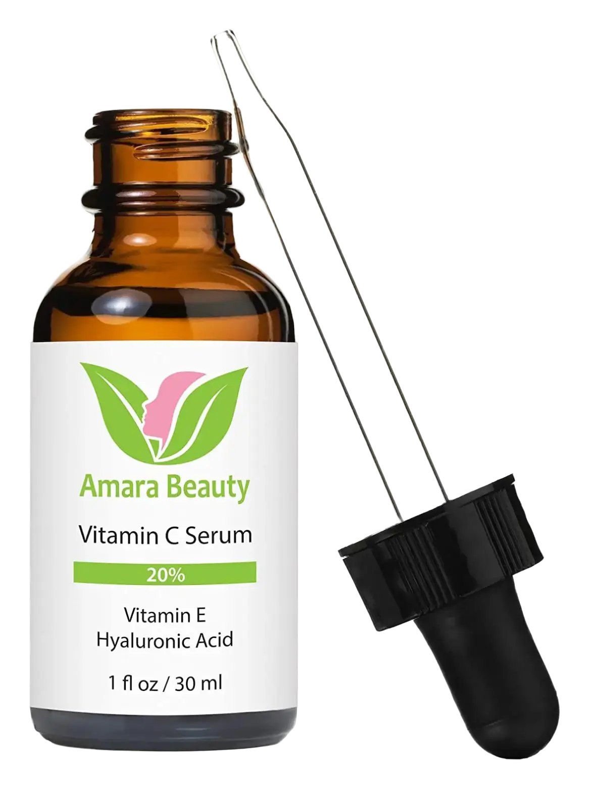Amara Beauty Vitamin C Serum for Face 20% with Hyaluronic Acid & Vitamin E