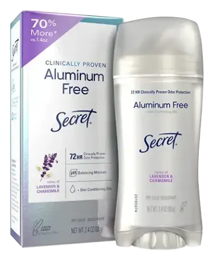 Secret Clinically Proven Aluminum Free Deodorant Lavender & Chamomile
