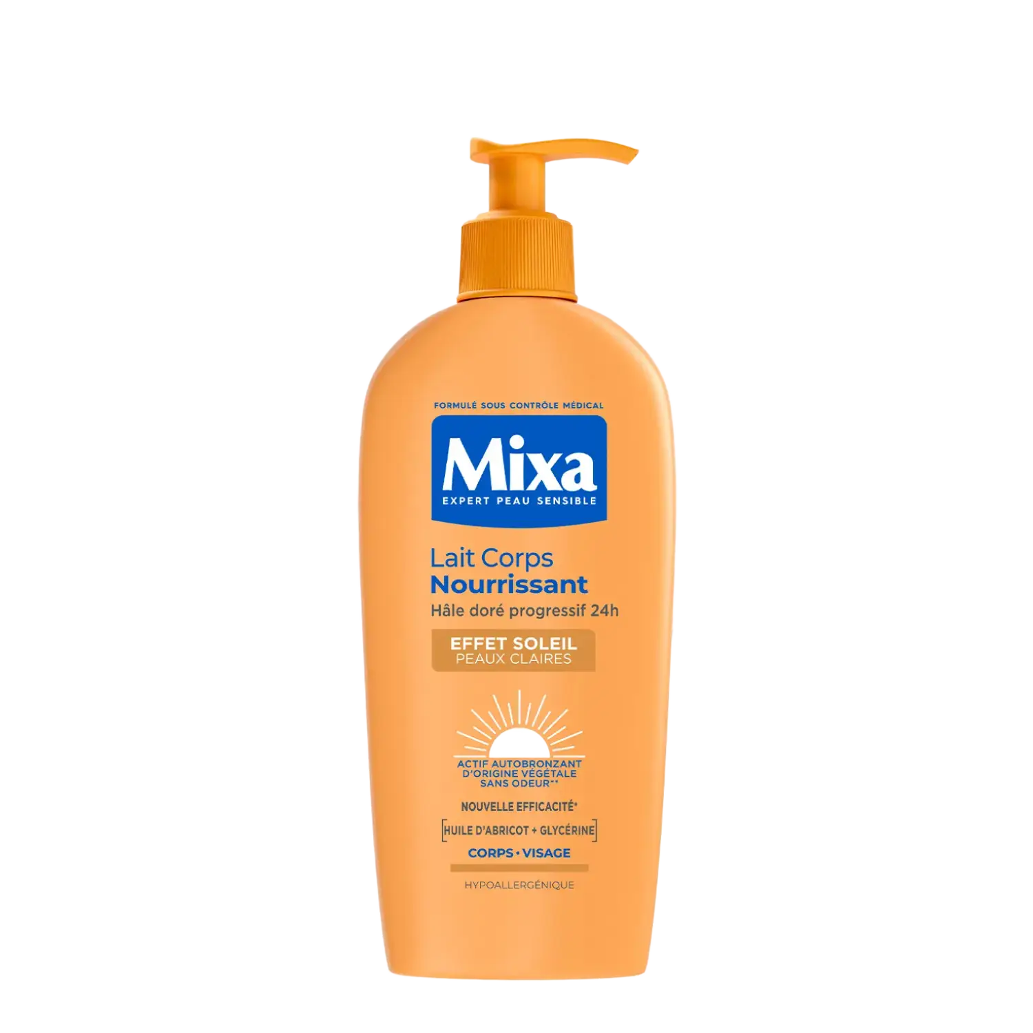 Mixa Lait Corps Nourrissant Effet Soleil Peaux Claires