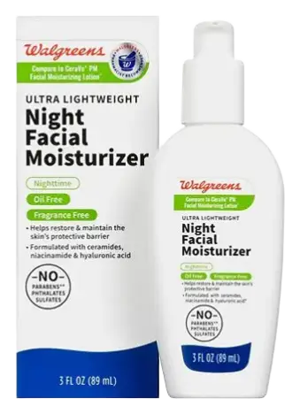 Walgreens Ultra Lightweight Night Facial Moisturizer Fragrance Free
