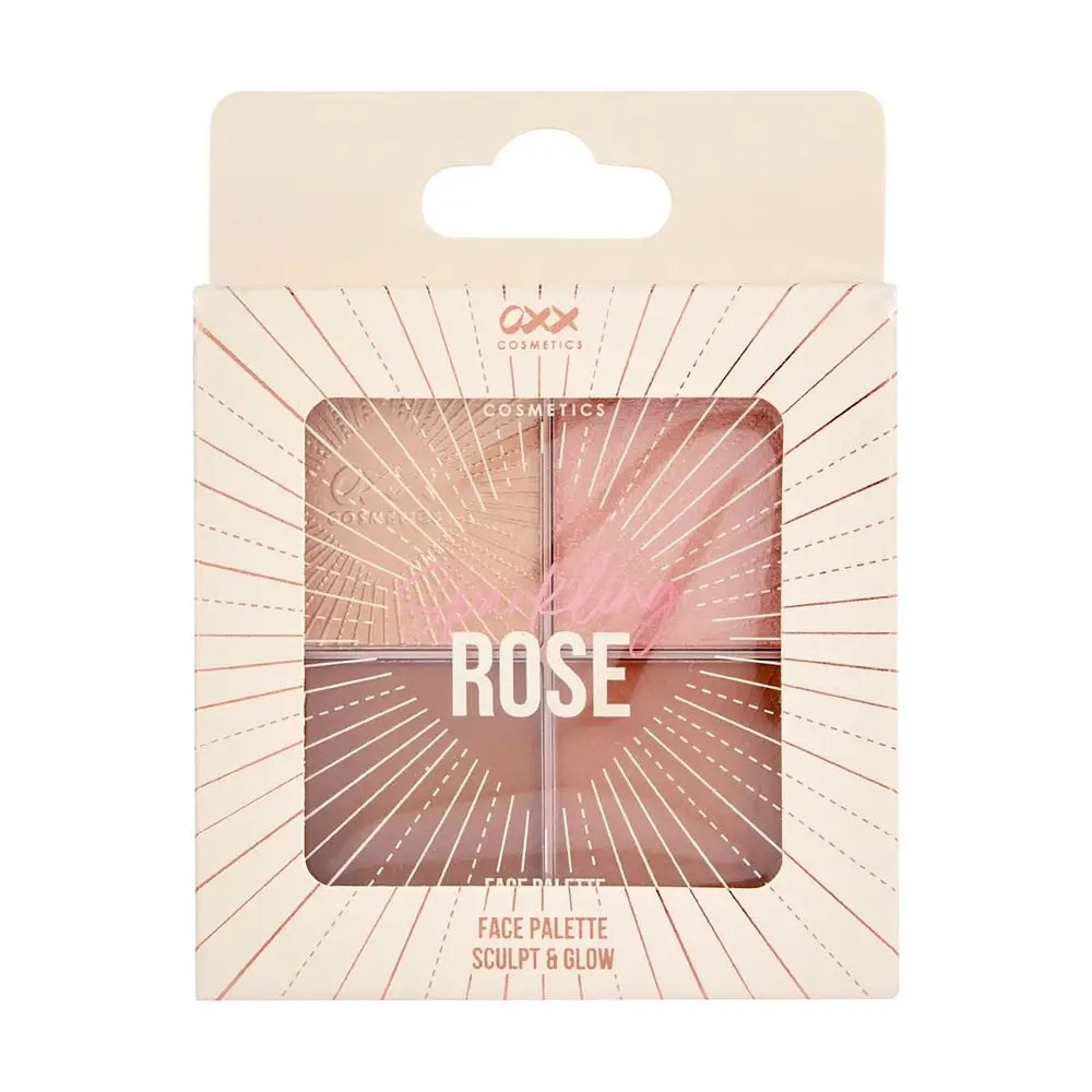 OXX Cosmetics Sparkling Rose Sculpt and Glow Face Palette