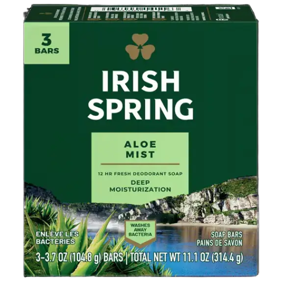 Irish Spring Aloe Mist Deodorant Bar Soap