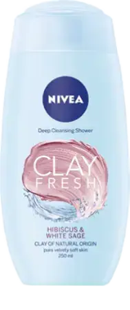 Nivea Clay Fresh Shower Gel Hibiscus & White Sage
