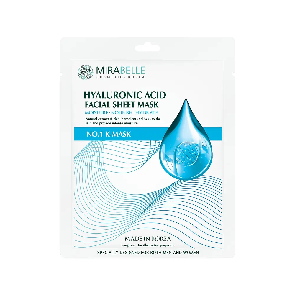 Mirabelle Hyaluronic Acid Facial Sheet Mask