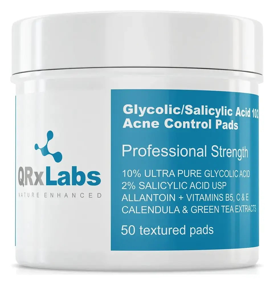 QRxLabs Glycolic/Salicylic Acid 10/2 Acne Control Pads