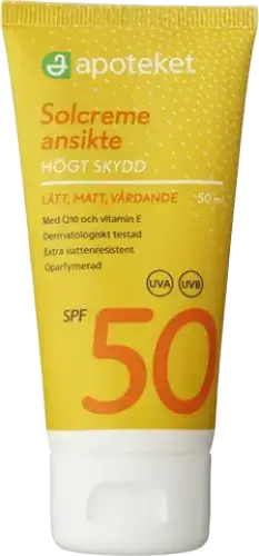 Apoteket Solcreme Ansikte SPF 50
