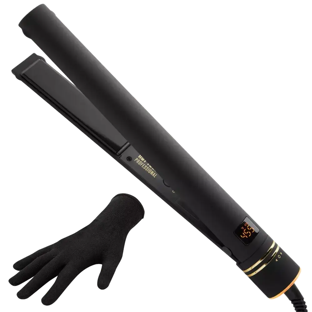 Hot Tools Pro Artist Black Gold Evolve Ionic Salon Hair Flat Iron