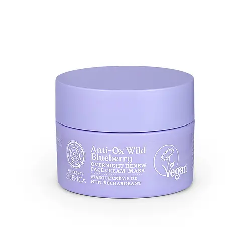 Natura Siberica Anti-OX Wild Blueberry Overnight Renewing Face Cream-Mask