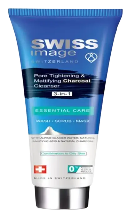 Swiss Image Essential Care Pore Tightening & Mattifying 3-In-1 Charcoal Cleanser