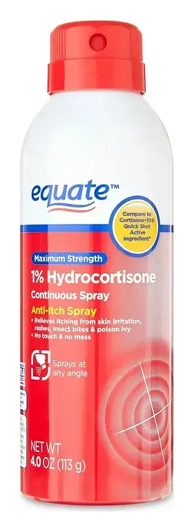 Equate Maximum Strength 1% Hydrocortisone Anti-Itch Continuous Spray