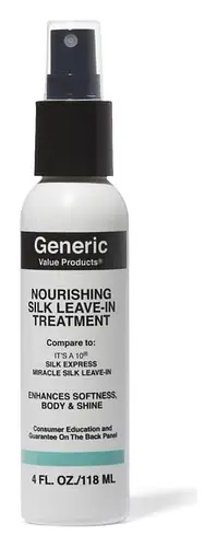 Generic Value Products Nourishing Silk Leave-In Treatment Compare To It’s A 10 Silk Express Miracle Silk Leave-In