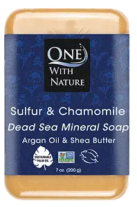 One With Nature Dead Sea Mineral Soap Sulfur & Chamomile