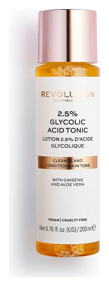 Revolution Beauty 2.5% Glycolic Acid AHA Glow Liquid Exfoliant Toner