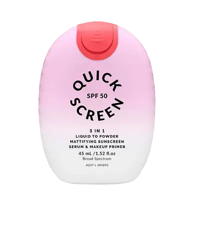 The Quick Flick Quick Screen 3 In 1 Liquid to Powder Mattifying Sunscreen Serum & Primer SPF50