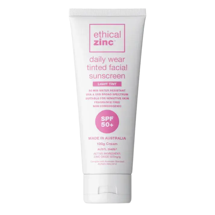 Ethical Zinc Daily Wear Tinted Facial Sunscreen SPF 50+ Light Tint