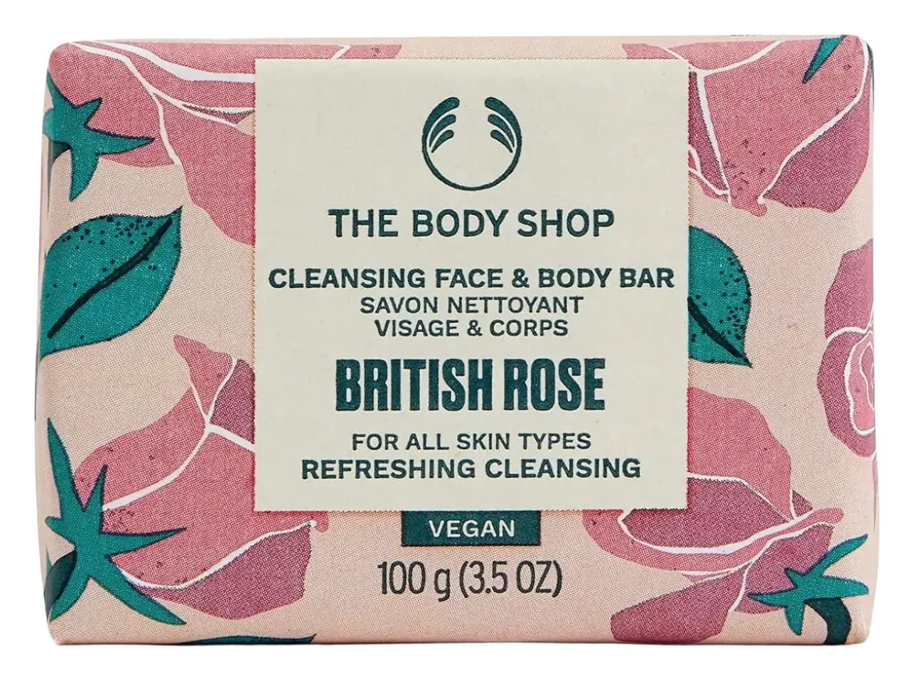The Body Shop Cleansing Face & Body Bar British Rose