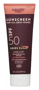Equate Dries Clear Ultra Light Broad Spectrum Sunscreen SPF 50