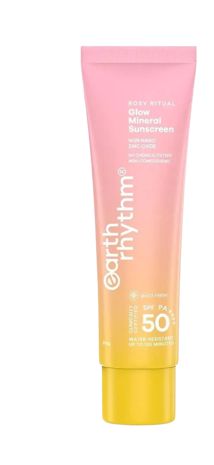 Earth Rhythm Rosy Ritual Glow Mineral Sunscreen SPF 50 PA++++