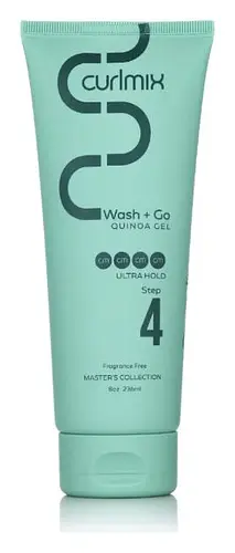 Curlmix Wash and Go Quinoa Gel with Ultra Hold for Curly Hair