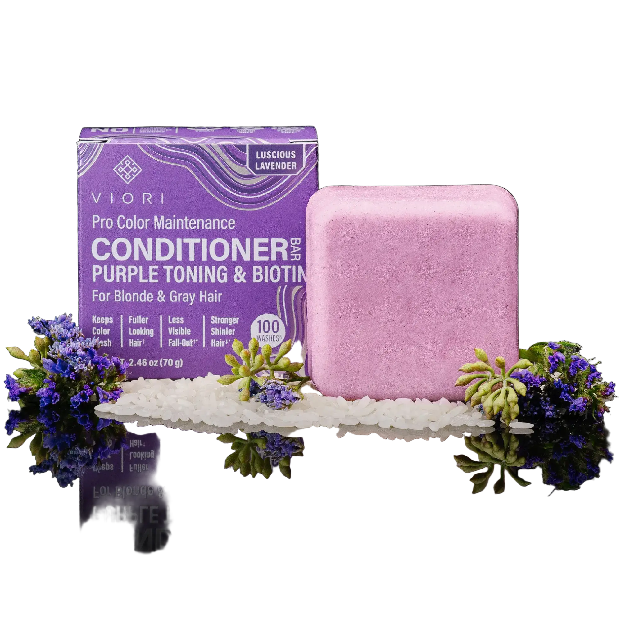 Viori Purple Conditioner Bar With Biotin