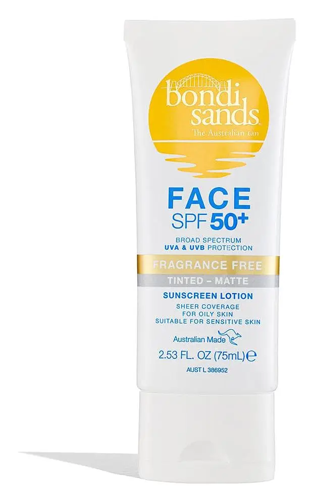 bondi sands SPF 50+ Fragrance Free Matte Tinted Face Lotion