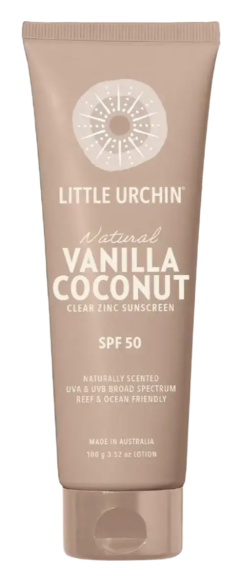 Little Urchin Natural Vanilla Coconut Clear Zinc Sunscreen SPF 50
