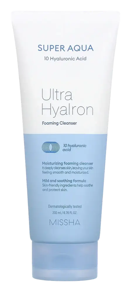 Missha Super Aqua Ultra Hyalron Foaming Cleanser