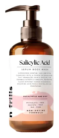 Skin Hero Salicylic Acid Serum Body Wash Eucalyptus and Mint