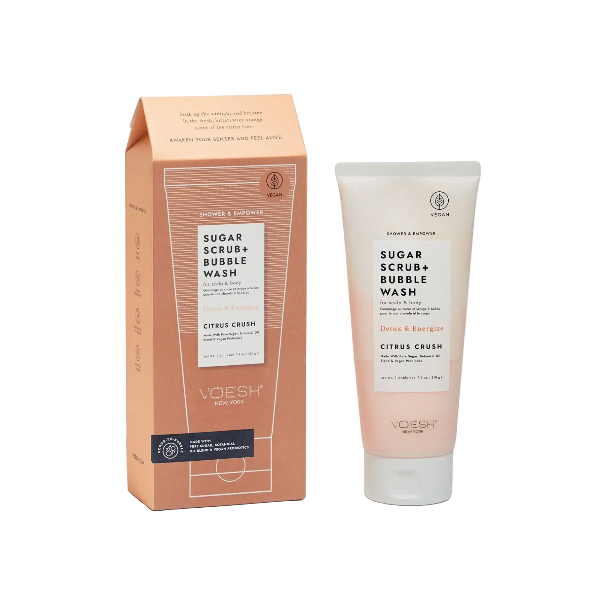 Voesh Shower & Empower Sugar Scrub + Bubble Wash Citrus Crush