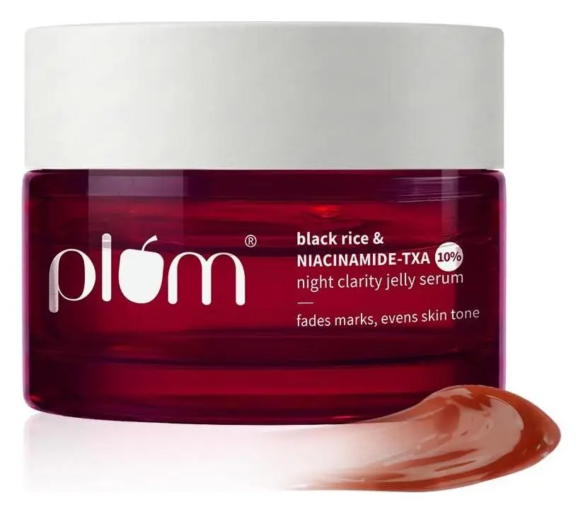 Plum Goodness Black Rice & 10% Niacinamide-TXA Night Clarity Jelly Serum