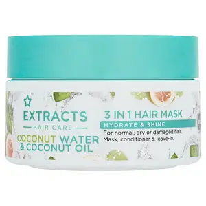 Superdrug Extracts 3 In 1 Hair Mask Coconut Water & Coconut Oil