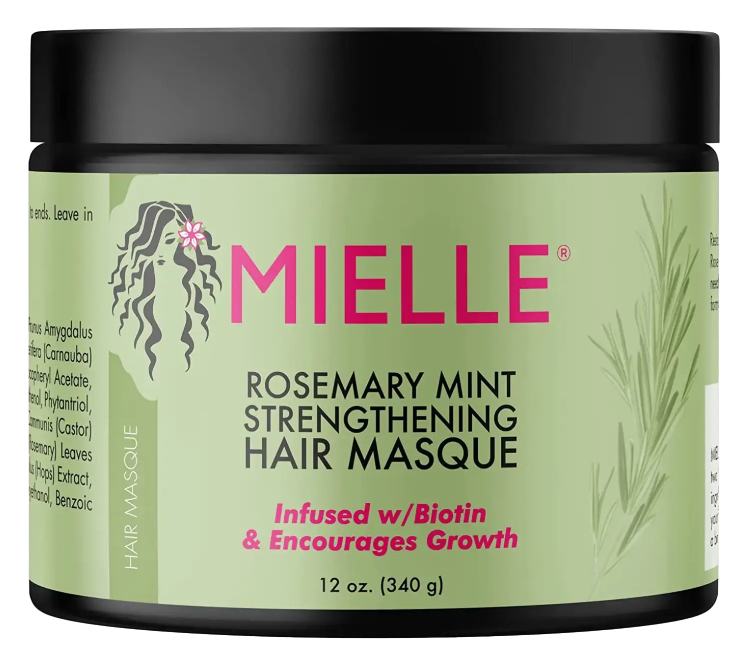 Mielle Organics Strengthen Moisturize Nourish Hair Mask w/ Biotin, Rosemary, Coco Oil, & Honey