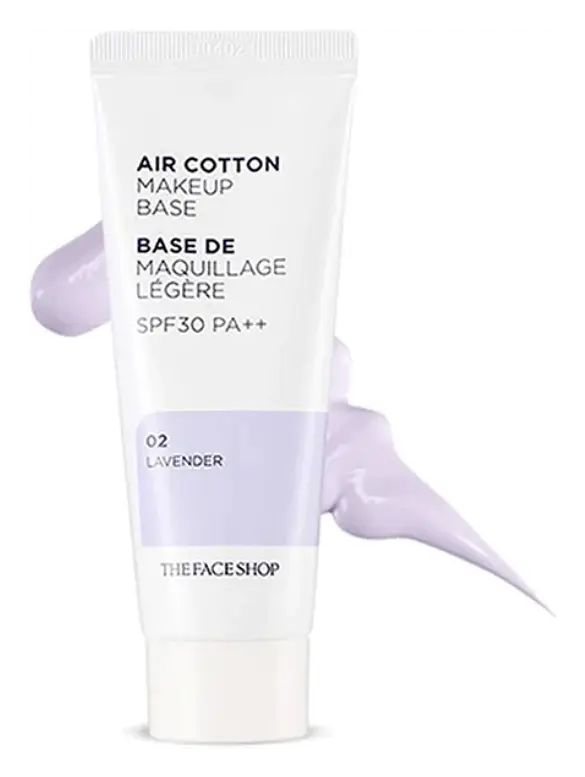 The Face Shop Air Cotton Makeup Base SPF 30 PA++ 02 Lavender