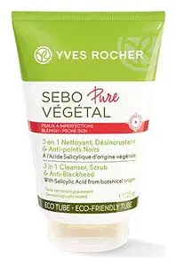 Yves Rocher Sebo Pure Vegetal 3 In 1 Cleanser, Scrub & Anti-Blackhead
